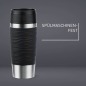 Preview: EMSA Thermobecher TRAVEL MUG Waves Schwarz 360 ml mit Wunschgravur