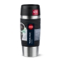 Preview: EMSA Thermobecher TRAVEL MUG Waves Schwarz 360 ml mit Wunschgravur