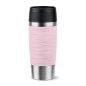 Preview: EMSA Thermobecher TRAVEL MUG Waves Pastellrosa 360 ml mit Wunschgravur