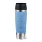 Preview: EMSA Thermobecher TRAVEL MUG Waves Pastellblau 500 ml mit Wunschgravur