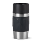 Preview: EMSA Thermobecher TRAVEL MUG Compact Schwarz 300 ml mit Wunschgravur