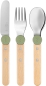 Preview: Le Petit Gourmet Kinderbesteck Olivgrün – Kinderbesteck-Set