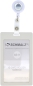 Preview: Kartenhalter TULLA Hochformat mit Ausweisjojo SOLID SILVER