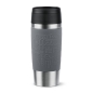Preview: EMSA Thermobecher TRAVEL MUG Classic Pfeffergrau 360 ml mit Wunschgravur