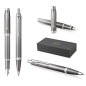 Preview: PARKER® IM Rituals Grey Chrome Füllfederhalter und Kugelschreiber
