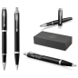 Preview: PARKER® IM Core Tintenroller und Kugelschreiber Black Lacquer C.C.