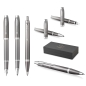 Preview: PARKER® IM Rituals Grey Chrome Tintenroller Kugelschreiber Füllfederhalter