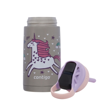 Easy Clean AUTOSPOUT Kinder Trinkflasche, 380 ml, Strawberry Unicorn