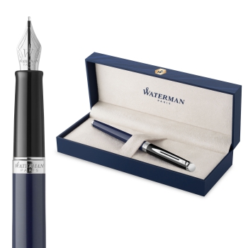 Waterman® Set aus Kugelschreiber und Füllfederhalter Block Black-Blue G.T.