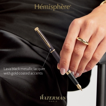 Waterman® Set aus Kugelschreiber und Rollerball Lava Black G.T.