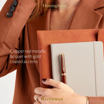 Waterman® Set aus Kugelschreiber und Füllfederhalter Copper Red G.T.