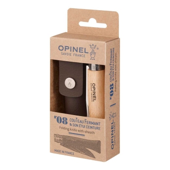 Preview: OPINEL No. 08 Taschenmesser Buchenholz mit Etui