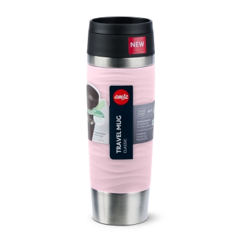 Preview: EMSA Thermobecher TRAVEL MUG Waves Pastellrosa 500 ml mit Wunschgravur
