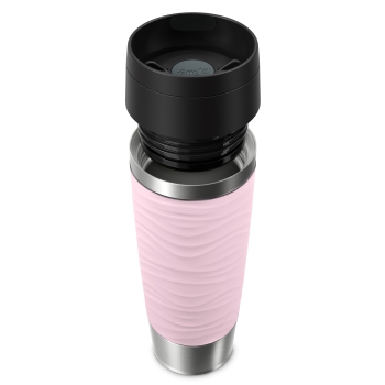 EMSA Thermobecher TRAVEL MUG Waves Pastellrosa 500 ml mit Wunschgravur