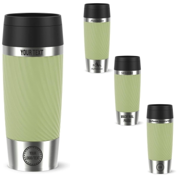 EMSA Thermobecher TRAVEL MUG Classic Twist Grün 360 ml mit Wunschgravur