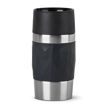 EMSA Thermobecher TRAVEL MUG Compact Schwarz 300 ml mit Wunschgravur