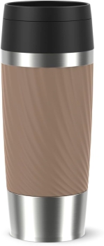 Preview: EMSA Thermobecher TRAVEL MUG Classic Twist Braun 360 ml mit Wunschgravur