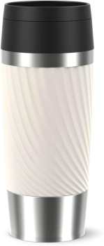 Preview: EMSA Thermobecher TRAVEL MUG Classic Twist Cremeweiss 360 ml mit Wunschgravur