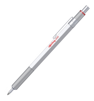 rOtring 600 Kugelschreiber silber mit Etui