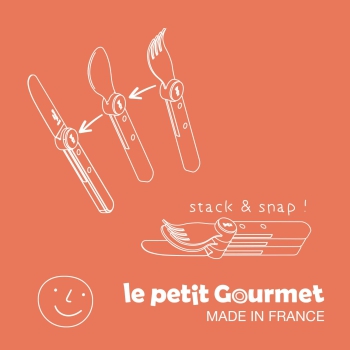 Le Petit Gourmet Kinderbesteck Regenblau – Kinderbesteck-Set