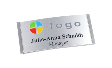 Schmalz Werbeservice Profil-Metall-Namensschild mit Magnet  Magnetbefestigung incl. Gravur Aluminium NEU (Silber) : :  Bürobedarf & Schreibwaren