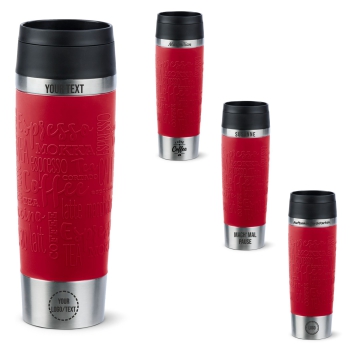 EMSA Thermobecher TRAVEL MUG Classic Rot 500 ml mit Wunschgravur
