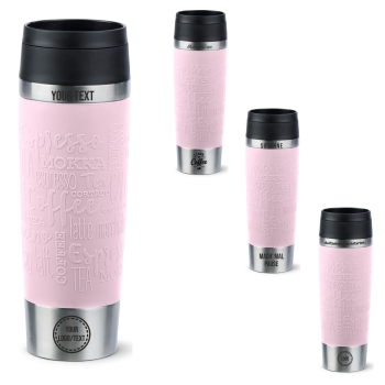 EMSA Thermobecher TRAVEL MUG Classic Rosa 500 ml mit Wunschgravur