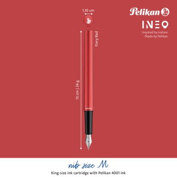 Pelikan Füllhalter Ineo® Elements P6 Feuer-Rot mit Gravur