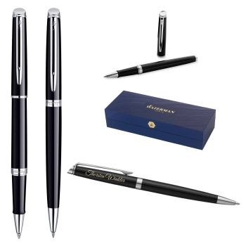 Waterman® Set aus Kugelschreiber und Rollerball Matt Black C.T.