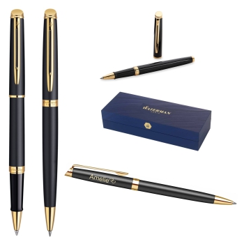 Waterman® Set aus Kugelschreiber und Rollerball Matt Black G.T.