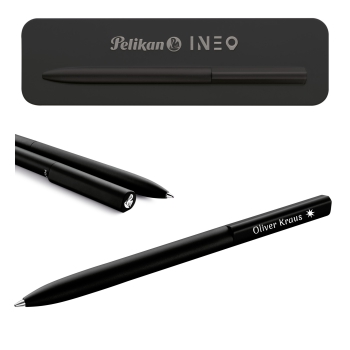 Pelikan Kugelschreiber Ineo® Elements K6 Schwarz mit Gravur