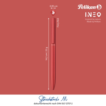 Pelikan Kugelschreiber Ineo® Elements K6 Feuer-Rot mit Gravur