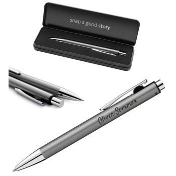 Pelikan Snap® Metallic K10 Kugelschreiber Platin – edles Metall-Etui