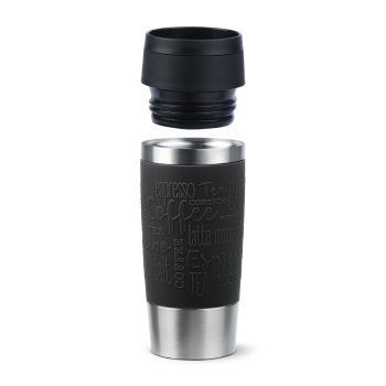 Preview: EMSA Thermobecher TRAVEL MUG Classic Schwarz 360 ml mit Wunschgravur