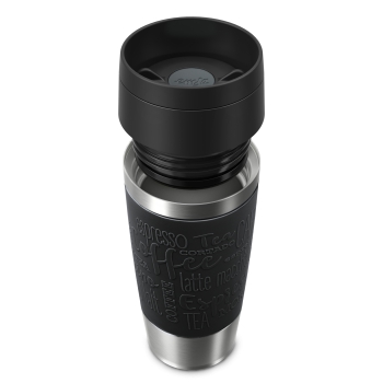 Preview: EMSA Thermobecher TRAVEL MUG Classic Schwarz 360 ml mit Wunschgravur