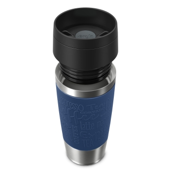 EMSA Thermobecher TRAVEL MUG Classic Dunkelblau 360 ml mit Wunschgravur