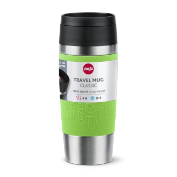 Preview: EMSA Thermobecher TRAVEL MUG Classic Limette 360 ml mit Wunschgravur
