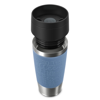 Preview: EMSA Thermobecher TRAVEL MUG Classic Aquablau 360 ml mit Wunschgravur
