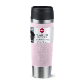 EMSA Thermobecher TRAVEL MUG Classic Rosa 500 ml mit Wunschgravur