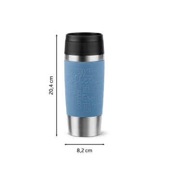 EMSA Thermobecher TRAVEL MUG Classic Aquablau 360 ml mit Wunschgravur