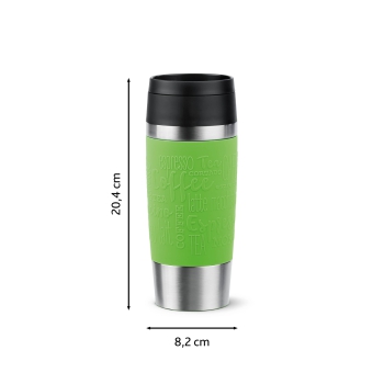 EMSA Thermobecher TRAVEL MUG Classic Limette 360 ml mit Wunschgravur