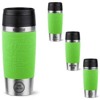 EMSA Thermobecher TRAVEL MUG Classic Limette 360 ml mit Wunschgravur