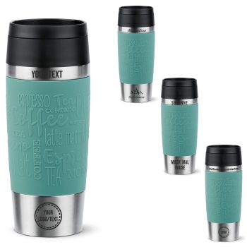 EMSA Thermobecher TRAVEL MUG Classic Petrol 360 ml mit Wunschgravur