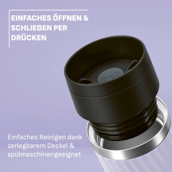 EMSA Thermobecher TRAVEL MUG Classic Twist Lavendel 360 ml mit Wunschgravur