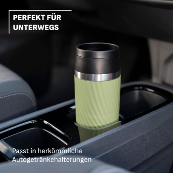 EMSA Thermobecher TRAVEL MUG Classic Twist Grün 360 ml mit Wunschgravur