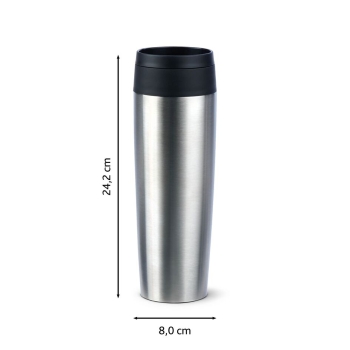 EMSA Thermobecher TRAVEL MUG Classic Edelstahl 500 ml mit Wunschgravur