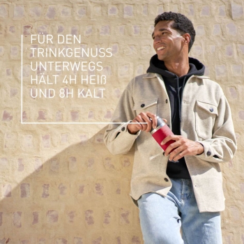 Preview: EMSA Thermobecher TRAVEL MUG Classic Rot 500 ml mit Wunschgravur