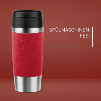 EMSA Thermobecher TRAVEL MUG Classic Rot 500 ml mit Wunschgravur