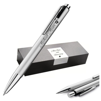 Pelikan Kugelschreiber Snap® Metallic K10 Silber mit Gravur