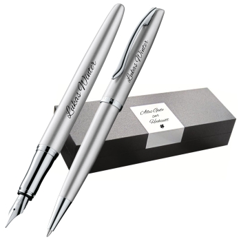 Pelikan Schreibset Jazz® Noble Elegance K/P36 Silber mit Gravur
